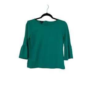 Talbots 3/4 Sleeve Teal Blouse XS